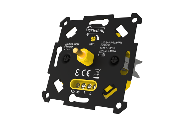 Ściemniacz podtynkowy LED | obrotowy | 0-100 W | 123led LDR02418 - 1
