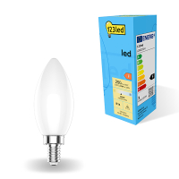 Żarówka E14 LED 123led | świeca C35 | matowa | ściemnialna | 4000K | 2,5 W (25 W) LDR01864