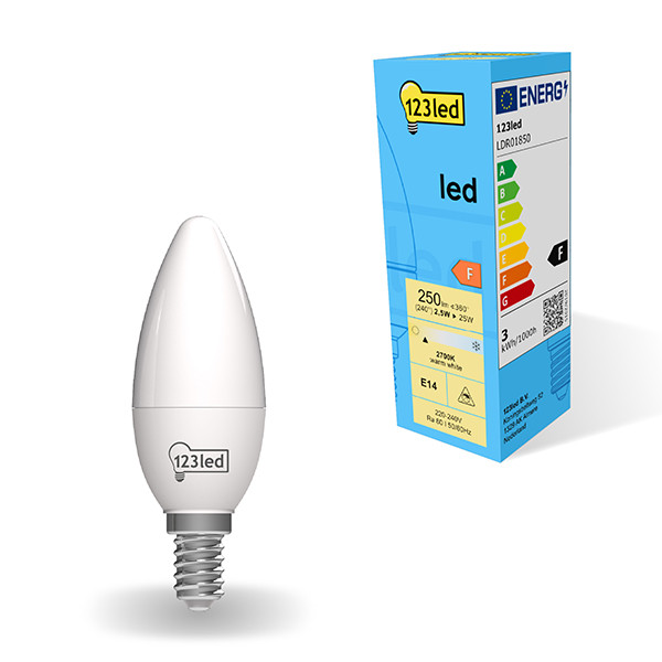 Żarówka E14 LED 123led | świeca C35 | matowa | 2700K | 2,5 W (25 W) LDR01850 - 1