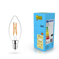 Żarówka E14 filamentowa LED 123led | świeca C35 | ściemnialna | 2200-2700K | 4,5 W (40 W) LDR02074