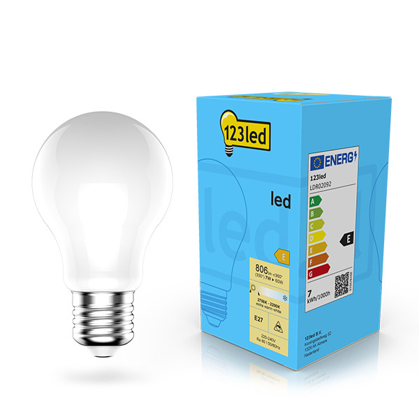 Żarówka E27 LED 123led | gruszka A60 | ściemnialna | 2200-2700K | 7 W (60 W) LDR02092 - 1