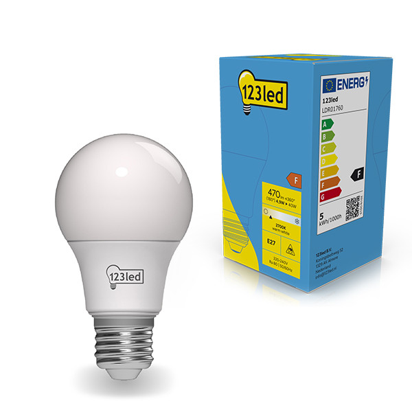 Żarówka E27 LED 123led | gruszka A60 | matowa | 2700K | 4,5 W (40 W) LDR01760 - 1
