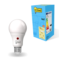 Żarówka E27 LED 123led | gruszka A60 | matowa | z czujnikiem | 2700K | 8 W (60 W) LDR01844