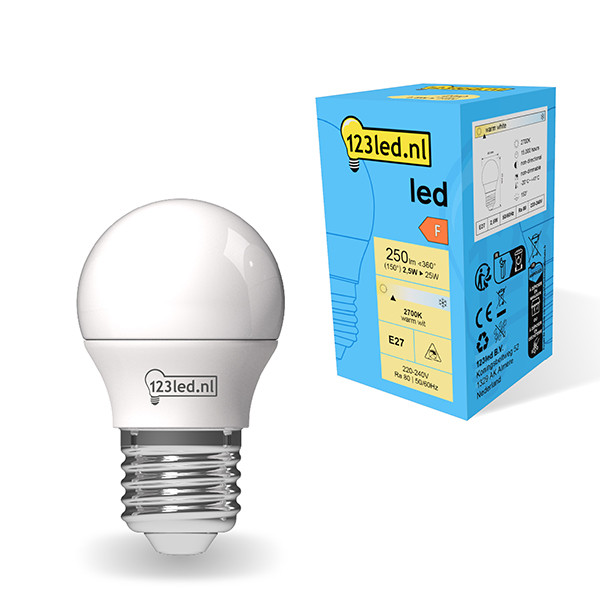 Żarówka E27 LED 123led | kula | matowa | 2700K | 2,2 W (25 W) LDR01804 - 1