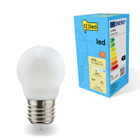 Żarówka E27 LED 123led | kula G45 | matowa | ściemnialna | 4000K | 4,5 W (40 W) LDR01820
