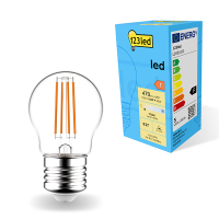 Żarówka E27 filamentowa LED 123led | kula G45 | ściemnialna | 2700K | 4,5 W (40 W) LDR01830