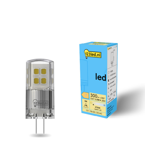 Żarówka G4 LED 123led | ściemnialna | 2700K | 2,5 W (28 W) LDR01932 - 1