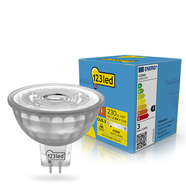 Żarówka GU5.3 (MR16) LED 123led | spot | 2700K | 2,9 W (23 W) LDR02294 - 1