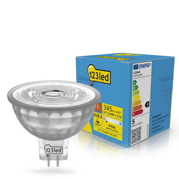 Żarówka GU5.3 (MR16) LED 123led | spot | 2700K | 4,4 W (35 W) LDR02298 - 1