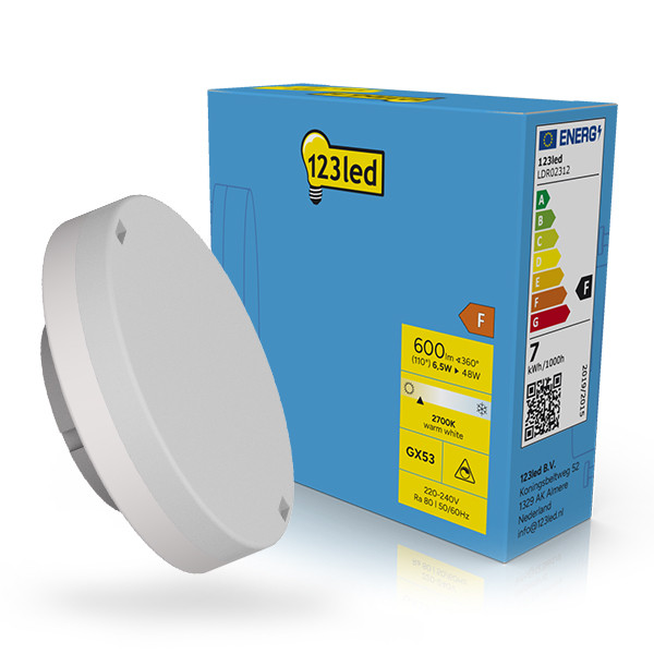 Żarówka GX53 LED 123led | ściemnialna | 2700K | 6,5 W (48 W) LDR02312 - 1