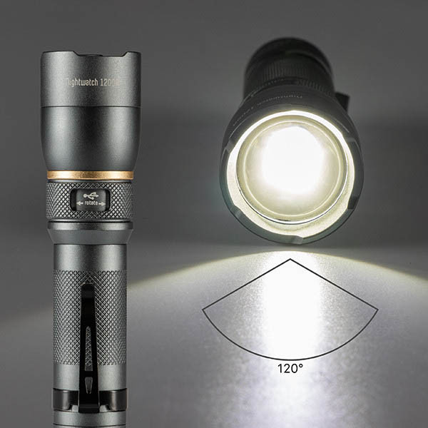 Latarka akumulatorowa LED 5000K 1200 lumenów IP67 aluminium, 123led LDR06746 - 4