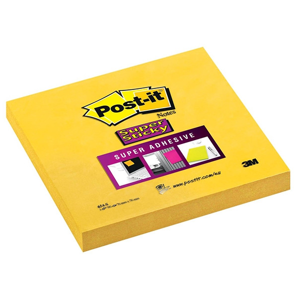 3M Karteczki samoprzylepne żółte 3M POST-IT 76 x 76 mm (90 kartek) 654-S 201372 - 1