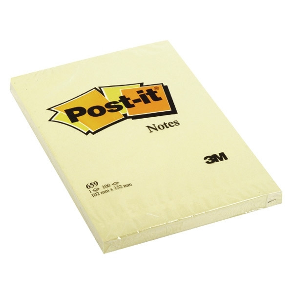3M Karteczki samoprzylepne żółte POST-IT 102x152 mm (100 kartek) 659GE 201010 - 1