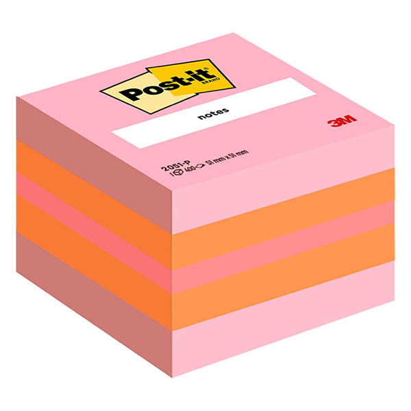 3M Karteczki samoprzylepne różowe 3M POST-IT 51 x 51 mm (400 kartek) 2051P 201318 - 1