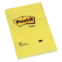 3M Karteczki samoprzylepne w kratę, żółte 3M POST-IT 102 x 152 mm (100 kartek) 662 201078
