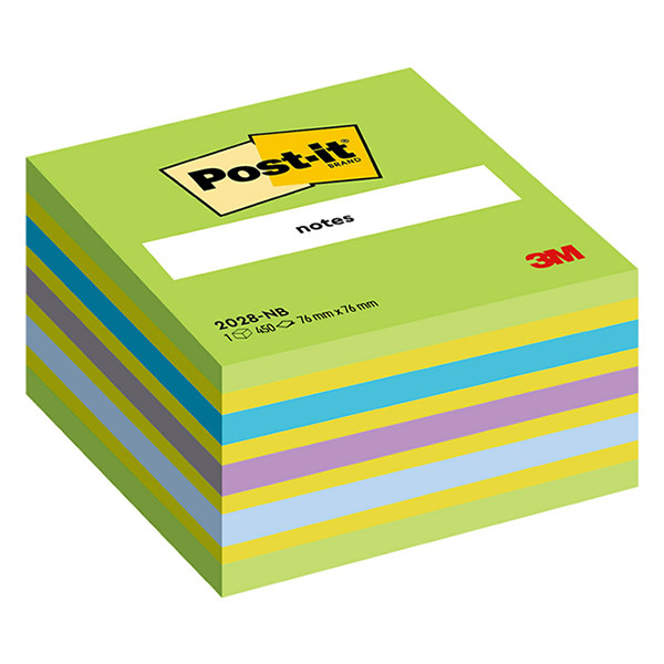 3M Karteczki samoprzylepne zielono-niebieskie POST-IT 76x76 mm (450 kartek) 2028NB 201328 - 1