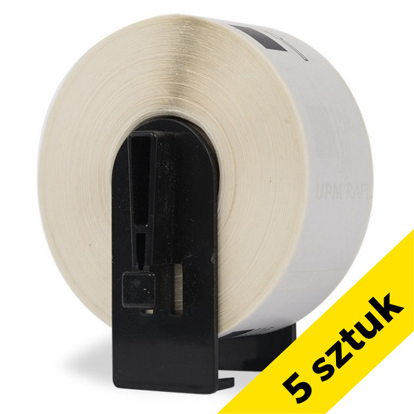 5x 123drukuj zamiennik Brother DK-11201 białe etykiety papierowe (5 x 400 szt) 653060 - 1