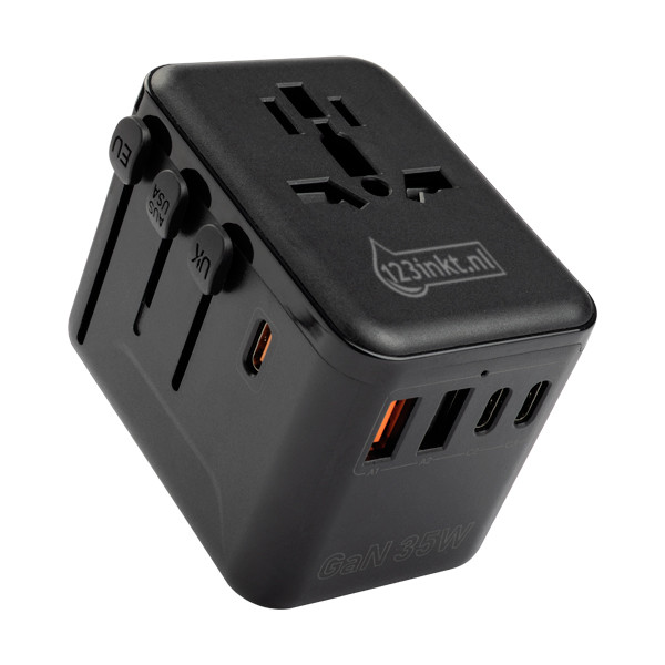 Adapter/ładowarka podróżna 35 W (2x USB-A + 3x USB-C), 123drukuj 390043 - 1