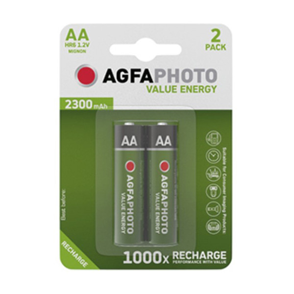 AgfaPhoto Akumulatorki Agfaphoto Mignon AA, 2 sztuki 131-802800 290026 - 1