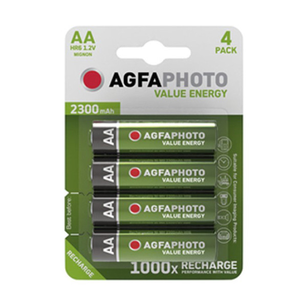 AgfaPhoto Akumulatorki Agfaphoto Mignon AA, 4 sztuki 131-802718 290028 - 1