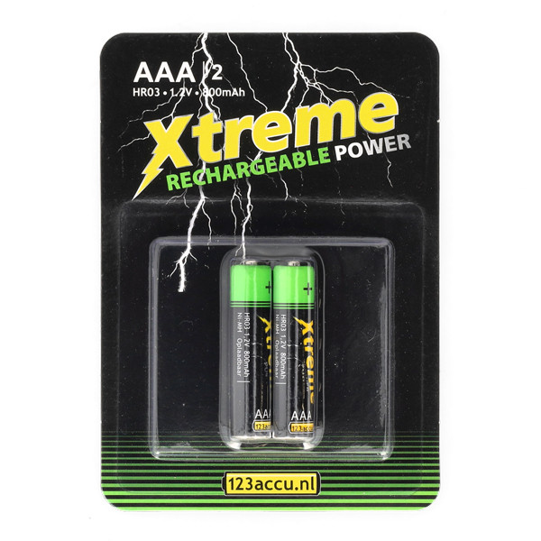 Akumulatorki 123drukuj Xtreme Power AAA / HR03 Ni-Mh, 2 sztuki ADR00082 - 1