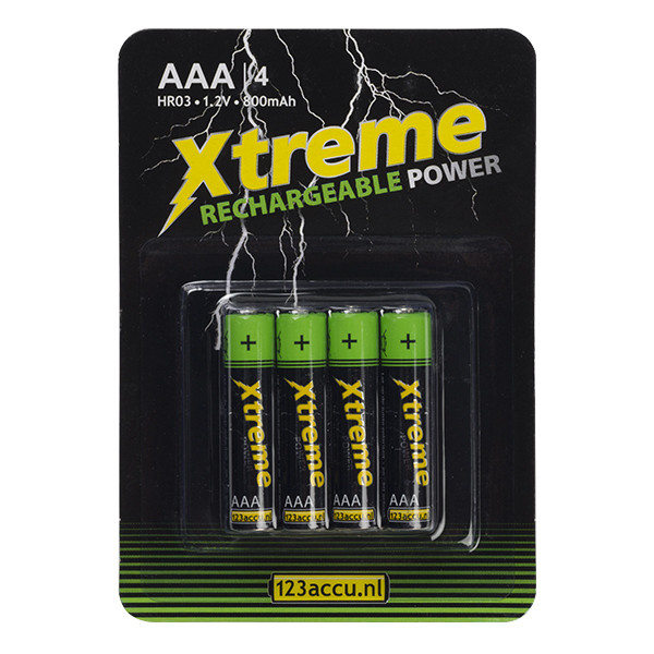 Akumulatorki AAA 123drukuj Xtreme Power 800 mAh, 4 sztuki AAA HR03 ADR00064 - 1