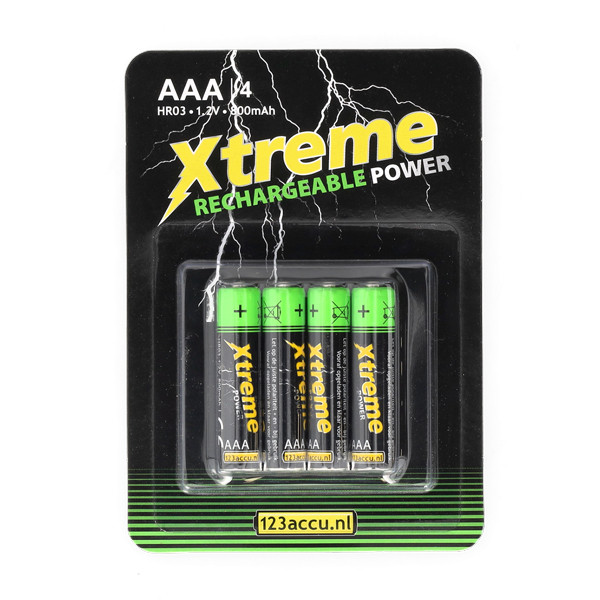 Akumulatorki AAA 123drukuj Xtreme Power 800 mAh, 4 sztuki ADR00064 - 1