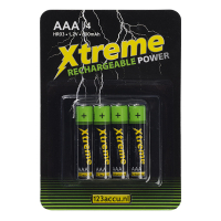 Akumulatorki AAA 123drukuj Xtreme Power 800 mAh, 4 sztuki AAA HR03 ADR00064