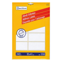 Avery Etykiety adresowe Avery Zweckform 3350 ReadyIndex, 240 etykiet, 95 x 47 mm L3350 212314