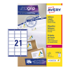 Etykiety adresowe Avery Zweckform L7160-40, 840 etykiet, 63,5 x 38,1 mm, Technologia Quick Peel 212278 - 1
