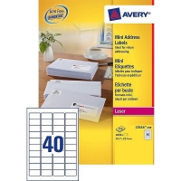 Avery Etykiety adresowe Avery Zweckform L7654-100, 4000 etykiet, 45,7 x 25,4 mm L7654-100 212643