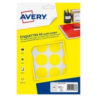 Avery Etykiety do znakowania Avery Zweckform PET30R żółte, 240 etykiet, fi 30 mm AV-PET30J 212723