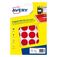 Avery Etykiety do znakowania Avery Zweckform PET30R czerwone, 240 etykiet, fi 30 mm AV-PET30R 212724