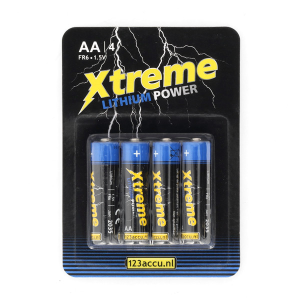 Baterie litowe AA FR6 123drukuj Xtreme Power, 4 sztuki ADR00063 - 1