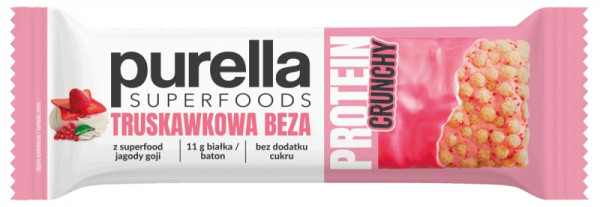 Baton proteinowy Purella, truskawkowa beza, 15 x 45g 700411 - 1