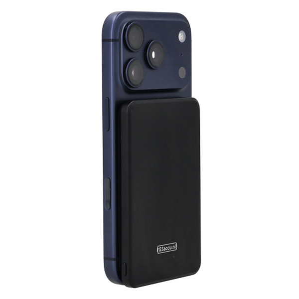 Bezprzewodowy powerbank ultrasmukły | czarny | (20 W, 5000 mAh) | 123drukuj ADR00363 - 6