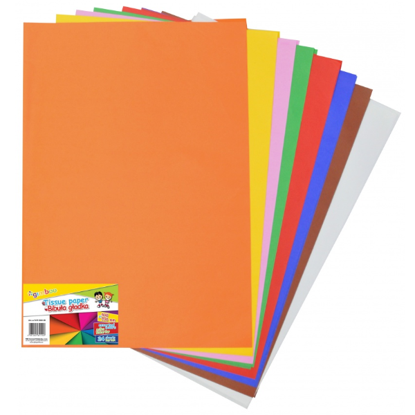 Bibuła gładka 50 x 70cm, 24 arkusze, mix kolorów 14113369-99 246820 - 1