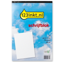 Blok biurowy, notatnik A4/100 kartek w kratkę, 123drukuj 300288