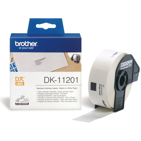 Brother DK-11201 białe etykiety papierowe 400 szt, oryginalne DK11201 080700 - 1