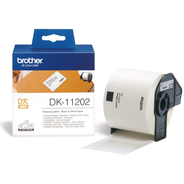 Brother DK-11202 białe etykiety papierowe 62 x 100 mm 300 szt, oryginalne DK11202 080702 - 1