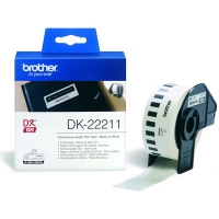 Brother DK-22211 biała etykieta foliowa, ciągła 29 mm x 15,24 m, oryginalna DK22211 080742