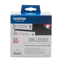 Brother DK-22251 biała etykieta papierowa, ciągła 62 mm x 15,24 m, czerwono-czarny wydruk, oryginalna DK-22251 080776