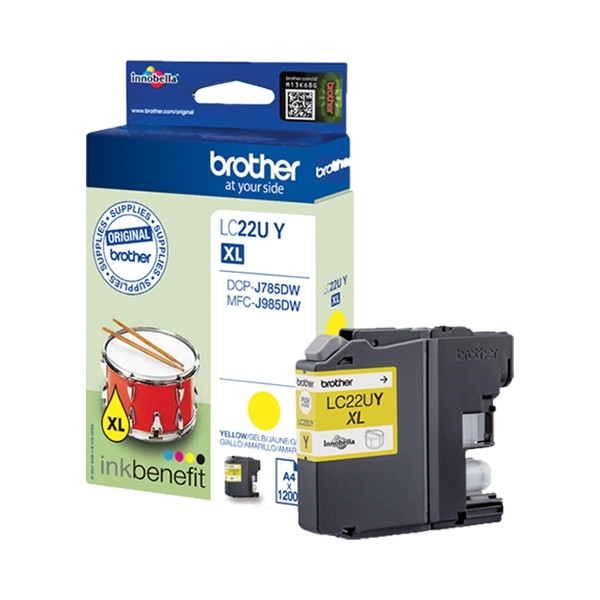 Brother LC-22UY XL tusz żółty, oryginalny LC-22UY 350034 - 1