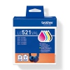 Brother LC-521VAL czarny + 3 kolory, oryginalny 051478 - 1