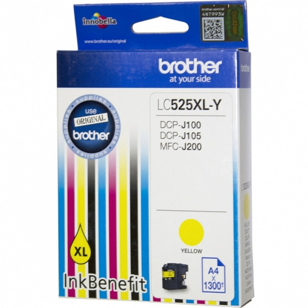 Brother LC525XL-Y tusz żółty, zwiększona pojemność, oryginalny LC525XL-Y 029138 - 1