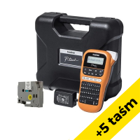 Brother PT-E110VP drukarka etykiet (QWERTY) z walizką + 5 taśm 833463