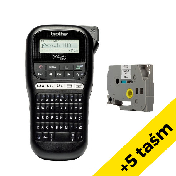Brother PT-H110 drukarka etykiet (QWERTY) + 5 taśm 833462 - 1