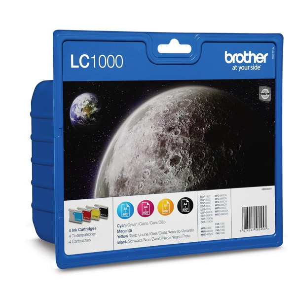 Brother Pakiet Brother LC-1000VALBP 1 czarny + 3 kolory, oryginalny LC-1000VALBP 029080 - 1