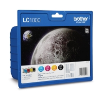 Brother Pakiet Brother LC-1000VALBP 1 czarny + 3 kolory, oryginalny LC-1000VALBP 029080