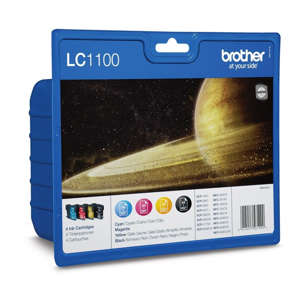 Brother Pakiet Brother LC-1100VALBP 1 czarny + 3 kolory, oryginalny LC1100VALBP 029081 - 1